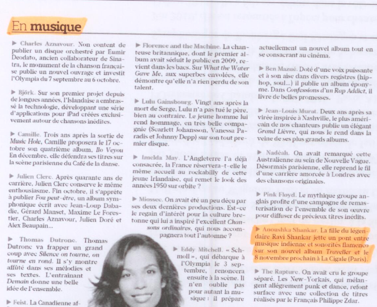 Le Figaro – 01/09/11 – 2