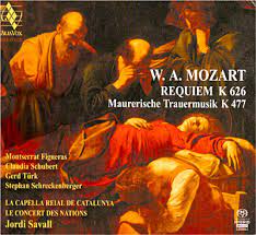 CD “Requiem K 626” Montserrat Figueras Claudia Schubert, Gerd Turk, Stephan Schreckenberg, Le concert des nations, Jordi Savall Paru chez AlphaVox (2011)